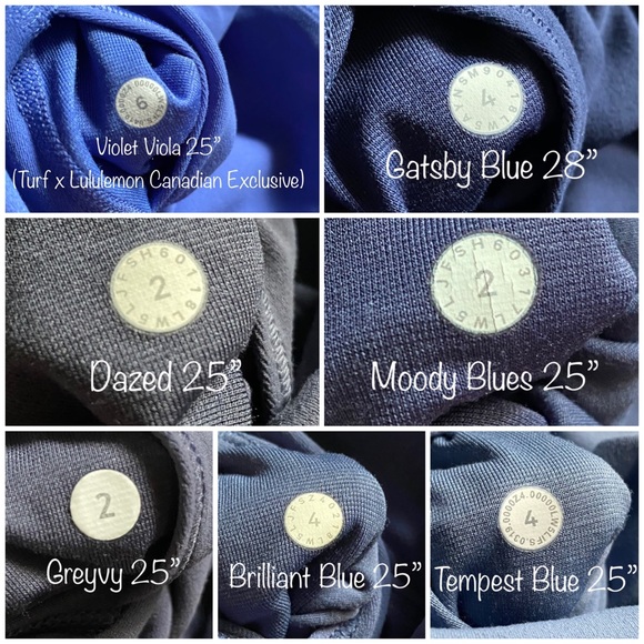 Lululemon Align Blues Color Comparisons - Picture 6 of 7